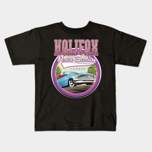 Halifax Nova Scotia travel logo Kids T-Shirt